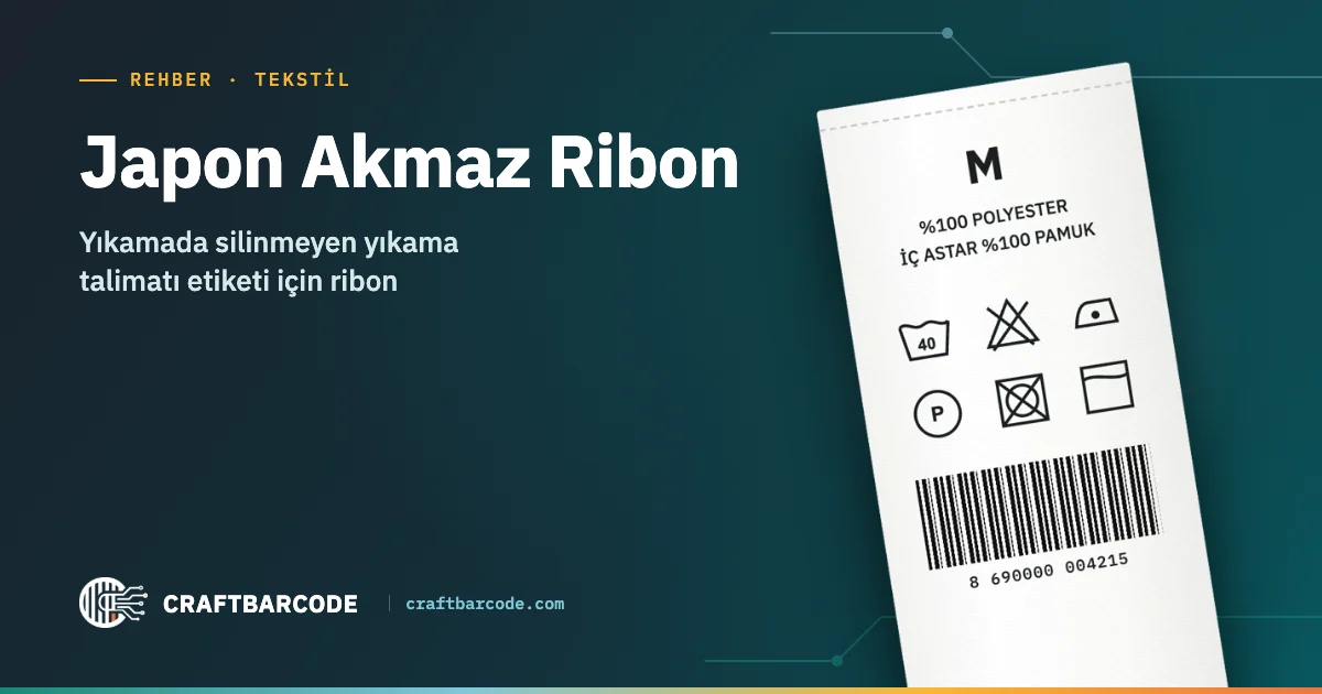 Japon Akmaz Ribon — Yıkamada silinmeyen yıkama talimatı etiketi için ribon
