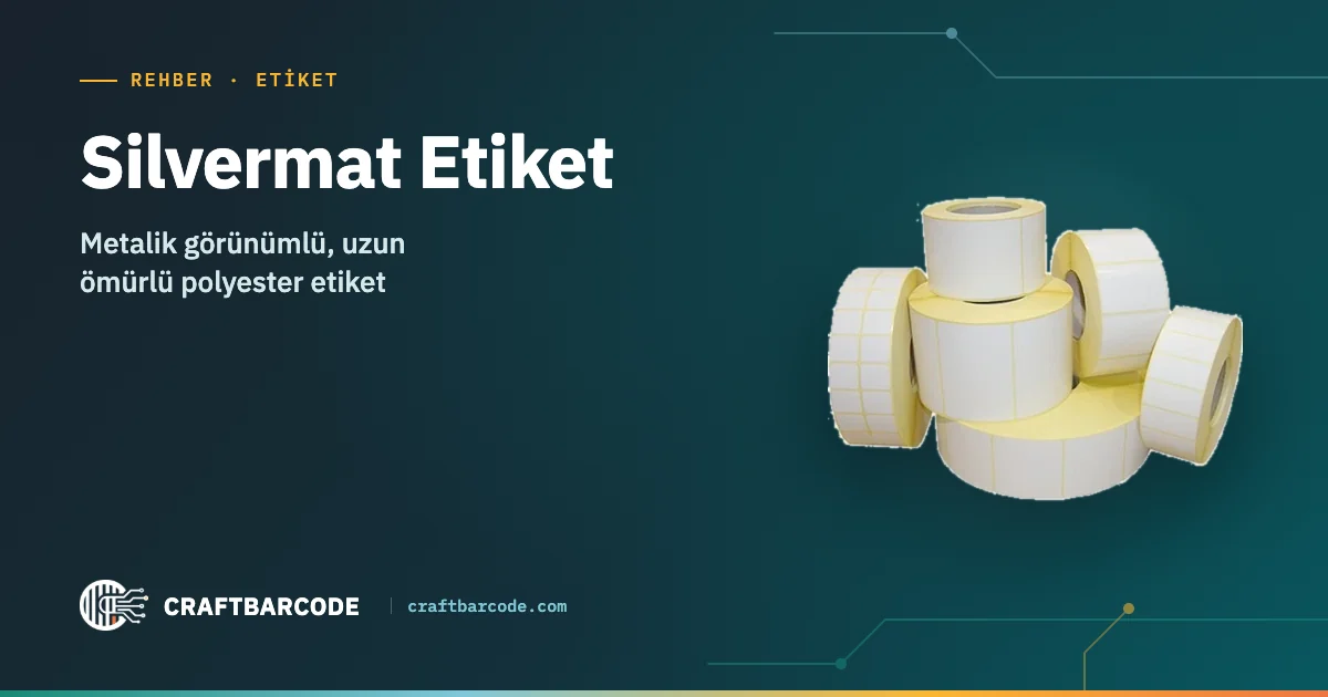 Silvermat Etiket — Metalik görünümlü, uzun ömürlü polyester etiket
