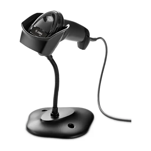 Zebra DS2208 Kablolu 2D Karekod Okuyucu (USB, Standlı Kit, Siyah)